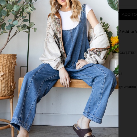 Oli & Hali “ Istanbul “ Oli and Hali Relaxed Fit Denim Overalls Jean Romper 15 - Picture 5 of 8